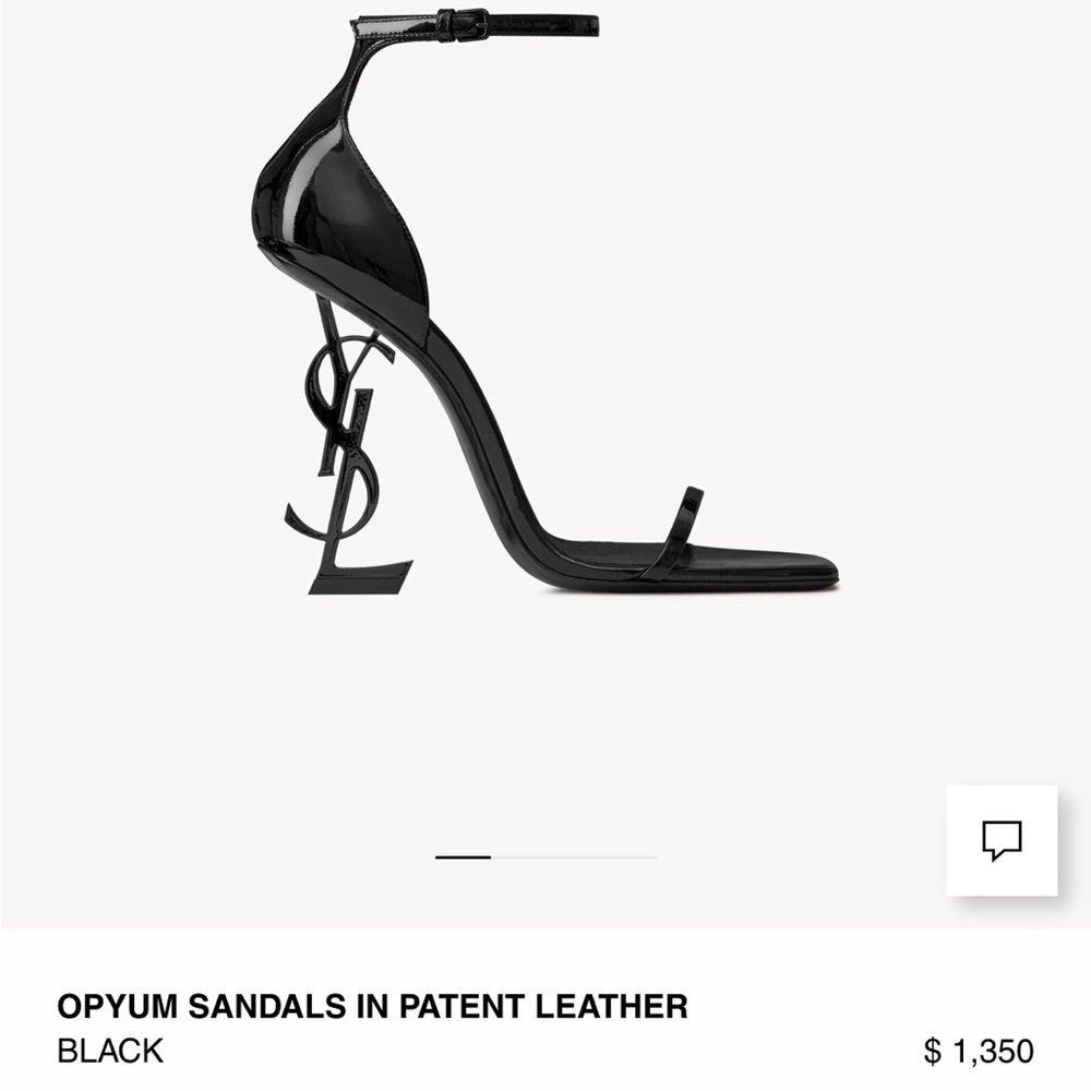 Yves Saint Laurent OPYUM SANDALS Black Stiletto Heels patent leather